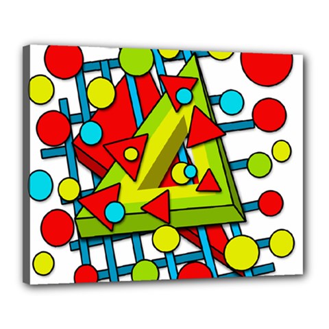 Crazy geometric art Canvas 20  x 16 