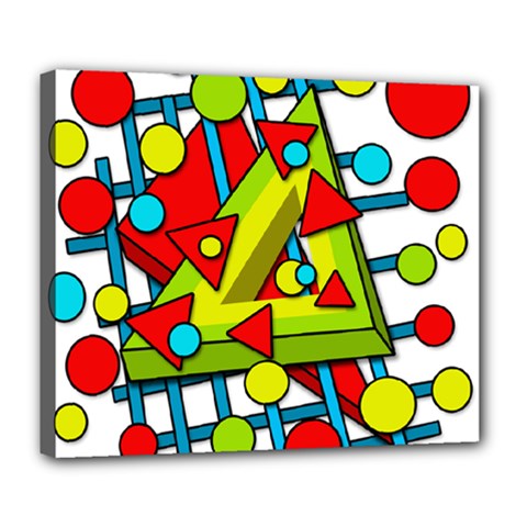 Crazy Geometric Art Deluxe Canvas 24  X 20  