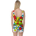 Crazy geometric art One Piece Boyleg Swimsuit View2