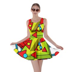 Crazy Geometric Art Skater Dress by Valentinaart