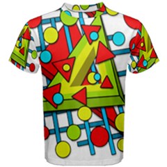 Crazy Geometric Art Men s Cotton Tee