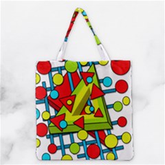 Crazy geometric art Grocery Tote Bag