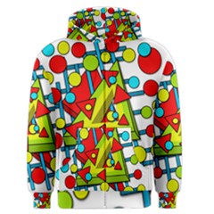 Crazy Geometric Art Men s Zipper Hoodie by Valentinaart