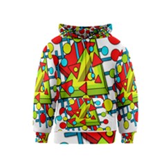 Crazy Geometric Art Kids  Zipper Hoodie by Valentinaart