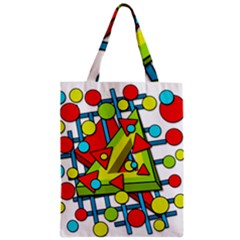 Crazy Geometric Art Zipper Classic Tote Bag