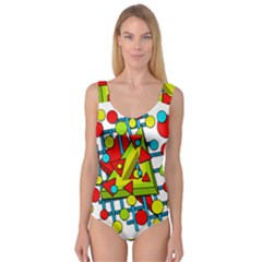 Crazy Geometric Art Princess Tank Leotard 