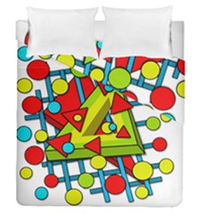 Crazy geometric art Duvet Cover Double Side (Queen Size)