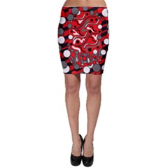 Red Mess Bodycon Skirt