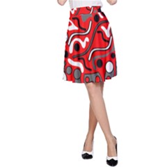 Red Mess A-line Skirt