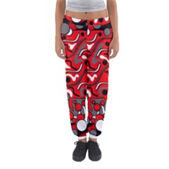 Red Mess Women s Jogger Sweatpants by Valentinaart