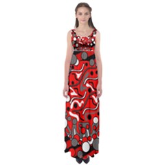 Red Mess Empire Waist Maxi Dress