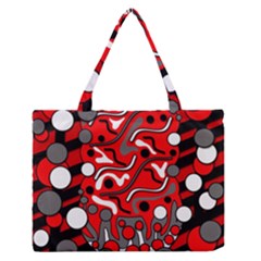 Red Mess Medium Zipper Tote Bag by Valentinaart