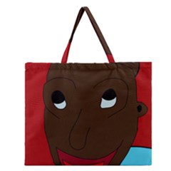 Happy Boy Zipper Large Tote Bag by Valentinaart