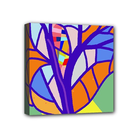 Decorative Tree 4 Mini Canvas 4  X 4 