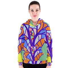 Decorative Tree 4 Women s Zipper Hoodie