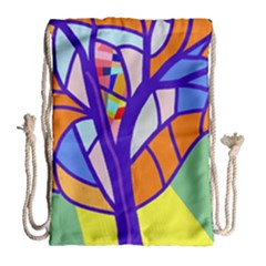 Decorative Tree 4 Drawstring Bag (large) by Valentinaart