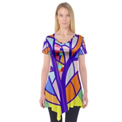 Decorative Tree 4 Short Sleeve Tunic 