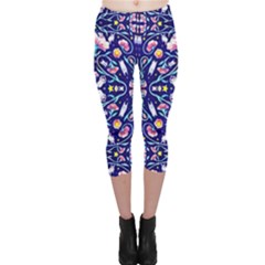 Flora Cosmica Capri Leggings  by miranema