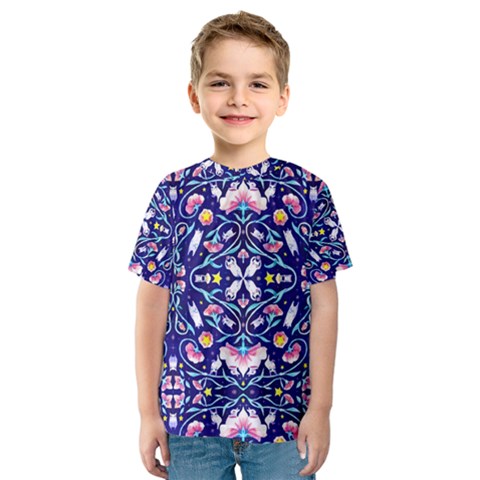 Flora Cosmica Kids  Sport Mesh Tee by miranema