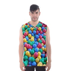 Funny Colorful Red Yellow Green Blue Kids Play Balls Men s Basketball Tank Top by yoursparklingshop