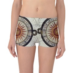 Ancient Aztec Sun Calendar 1790 Vintage Drawing Boyleg Bikini Bottoms by yoursparklingshop