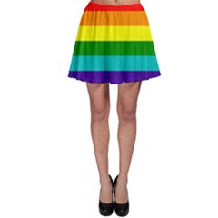 Colorful Stripes Lgbt Rainbow Flag Skater Skirt