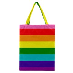 Colorful Stripes Lgbt Rainbow Flag Classic Tote Bag