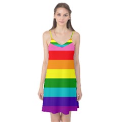 Colorful Stripes Lgbt Rainbow Flag Camis Nightgown