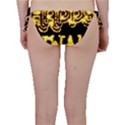 Happy Diwali Yellow Black Typography Bikini Bottom View2