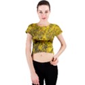 Nature, Yellow Orange Tree Photography Crew Neck Crop Top View1