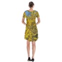 Nature, Yellow Orange Tree Photography Short Sleeve V-neck Flare Dress View2