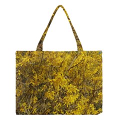 Nature, Yellow Orange Tree Photography Medium Tote Bag