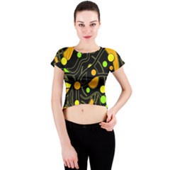 Floating Crew Neck Crop Top by Valentinaart