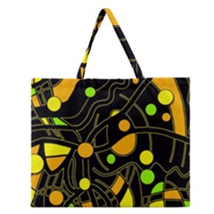 Floating Zipper Large Tote Bag