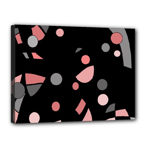 Pink And Gray Abstraction Canvas 16  X 12 