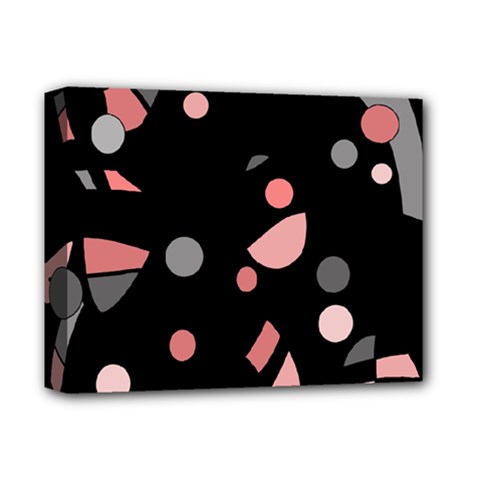 Pink And Gray Abstraction Deluxe Canvas 14  X 11 