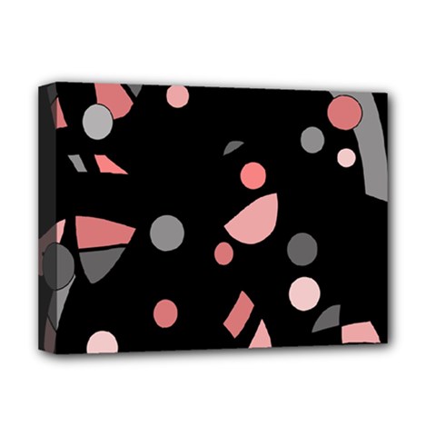 Pink And Gray Abstraction Deluxe Canvas 16  X 12  