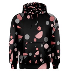 Pink And Gray Abstraction Men s Pullover Hoodie by Valentinaart