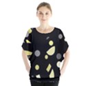 Yellow and gray abstract art Blouse View1