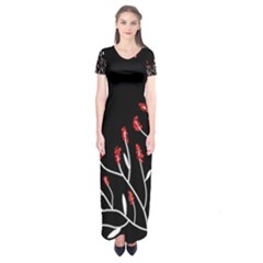 Elegant Tree 2 Short Sleeve Maxi Dress