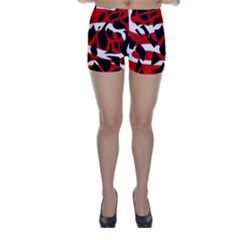 Red Chaos Skinny Shorts by Valentinaart