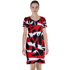 Red Chaos Short Sleeve Nightdress