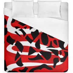 Red Chaos Duvet Cover (king Size) by Valentinaart