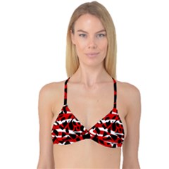 Red Chaos Reversible Tri Bikini Top