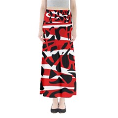 Red Chaos Maxi Skirts by Valentinaart