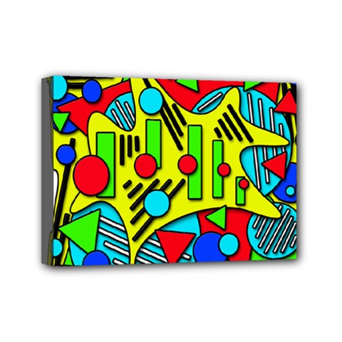 Colorful Chaos Mini Canvas 7  X 5 