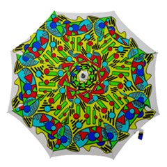 Colorful Chaos Hook Handle Umbrellas (large) by Valentinaart