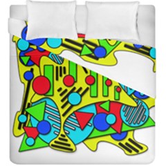 Colorful Chaos Duvet Cover Double Side (king Size) by Valentinaart