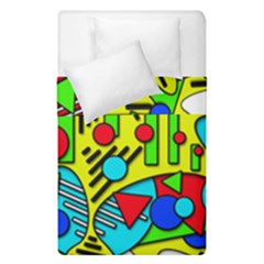 Colorful Chaos Duvet Cover Double Side (single Size) by Valentinaart