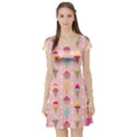 Ice Cream and Cupcake Sweet Tooth Pattern Short Sleeve Skater Dress View1